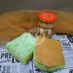 Roti Kukus / Bakar Dengan Filling Peanut Butter Dan Susu