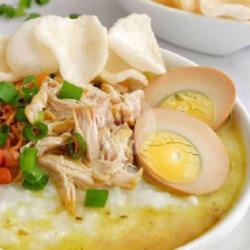 Bubur Ayam Kuah Kuning Telur Asin