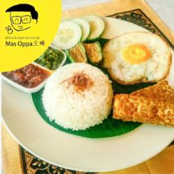 Nasi Tempe Telur Bumbu Ijo