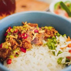 Spicy Garlic And Chili Karaage Ricebowl