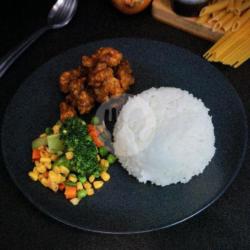 Chicken Black Pepper With Rice