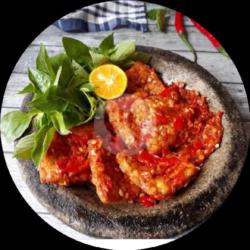 Nasi Tempe Penyet Lalapan Teh Manis Es/hangat