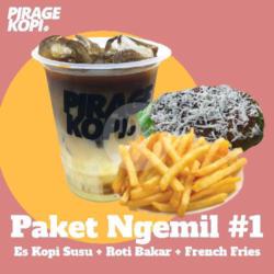 Paket Ngemil 1 (es Kopi Susu   Roti Bakar   French Fries)