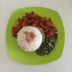 Nasi Rames Udang Balado