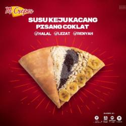 Crepes Susu Keju Kacang Coklat Pisang