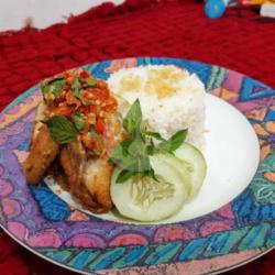 Nasi Pedas Teri Medan Ayam Cobek (tanpa Tahu/tempe)