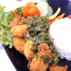 Nasi Udang Geprek Bumbu Ngohiong