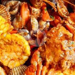 Paket Tumpah Mix Medium - Kepiting,kerang,cumi,udang Untuk 2 Orang