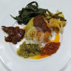 Nasi Rendang Daging  Pergedel  Esjeruk