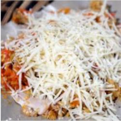 Ayam Geprek Tanpa Tulang Keju Parut Tanpa Nasi/grated Cheese Geprek Boneless Chicken Without Rice