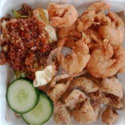 Nasi Kulit Ayam Udang Goreng Crispy