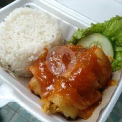 Nasi King Lumpia Ayam Asam Manis/ Saos Padang