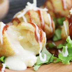 Takoyaki Isian Keju Mozzarella  Big 12 Balls