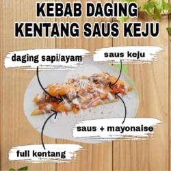 Kebab Daging Kentang Saus Keju