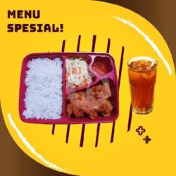 Paket Chicken Karage Geprek   Es Teh Manis