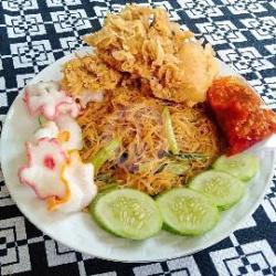 Bihun Goreng Special Ayam Geprek Chrispy Sambal Rawit Merah