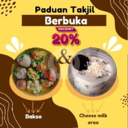 Mie Bakso Campur   Cheese Milk Oreo