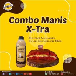 Combo Manis X-tra - Martabak Manis Standar (keju)   Kopi Susu Gula Aren 500 Ml