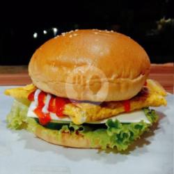 Burger Telur Dadar Keju