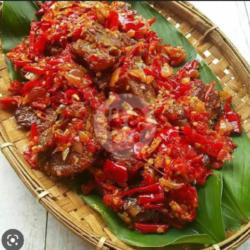 Nasi   Dendeng Lado Merah