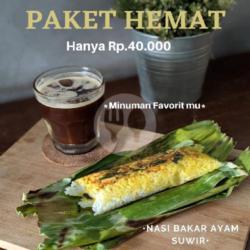 Nasi Bakar Isi Ayam Suwir   Minum