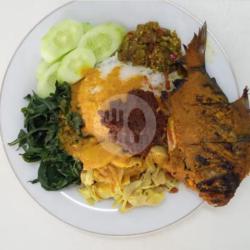 Nasi Ikan Bawal Bakar Bumbu Kuning