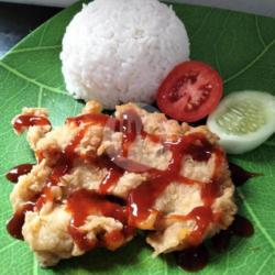 Nasi Ayam Crispy Saus Hot Lava