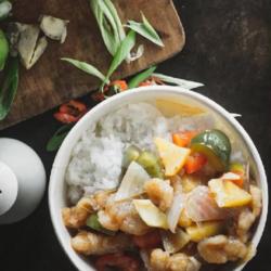 Sweet  Sour Chicken Rice Bowl Xl