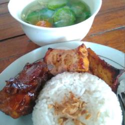 Nasi Gambas Bening Ayam Kecap Tahu Tempe Bacem