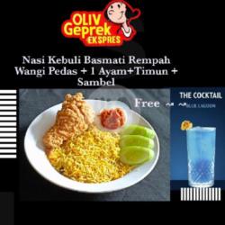 Free Drink The Cocktail   Nasi Kebuli   1 Ayam Crispy   Sambel Timun