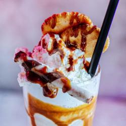 Salted Caramel Pretzel Milkshake