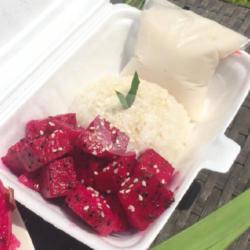 Red Dragon Fruit Sticky Rice Medium