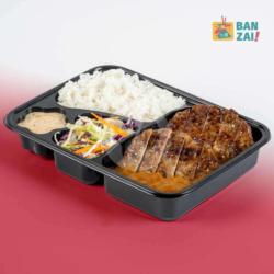 Double Hamburg Curry Rice Bento