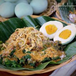 Lontong Pecal   Telur ( Bulat)