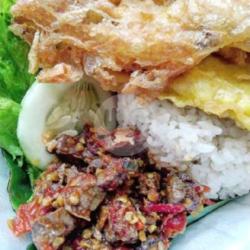 Nasi Sambal Paru   Telor Dadar