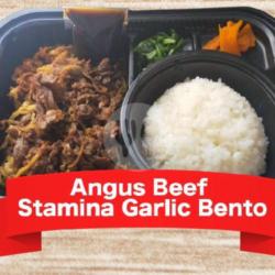 Angus  Beef Stamina Garlic Bento