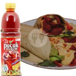 Paket Kebab Mozarella Sapi   Teh Pucuk