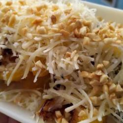 Goreng Pisang Tanduk Jumbo Taburan Susu Kacang Keju