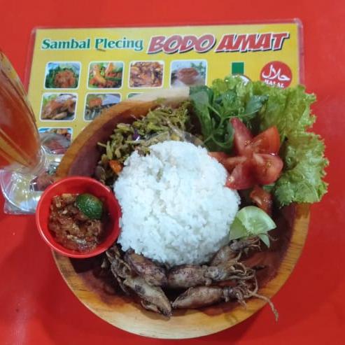 Nasi+cumi Goreng+bunga Paya Komplit+es Teh Manis+ Sambel