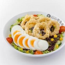 Fried Squid & Boiled Egg Salad