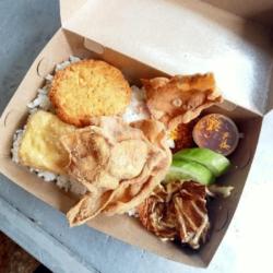 Paket 3 Nasi Kulit Tahu   Perkedel Tempe