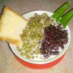 Paket Hemat.5x Bubur Kacang Campur Ketan Roti Susu