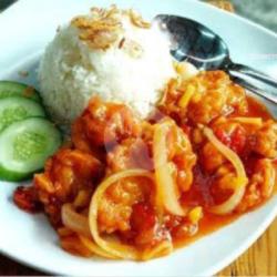 Paket Nasi Ikan Dori Asam Manis