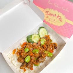 Nasi Oseng Daging Pete