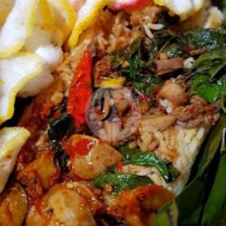 Nasi Bakar Kombinasi Jengkol Cumi