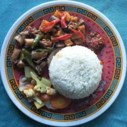 Nasi Rames Cumi//