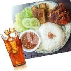 Ayam Bakar Terong Nasi   Es Teh