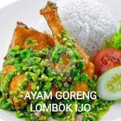 Ayam Goreng Sambel Lombok Ijo   Tahu/tempe   Nasi Putih   Es Teh