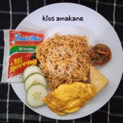 Double Indomie Goreng Amakane ( Toping Telur, Ampela, Sosis, Bakso, Ayam, Tahu)