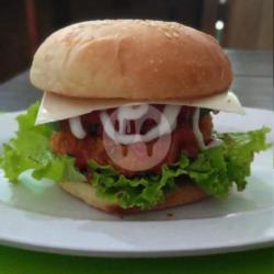 Burger Chiken Patty Keju Slice